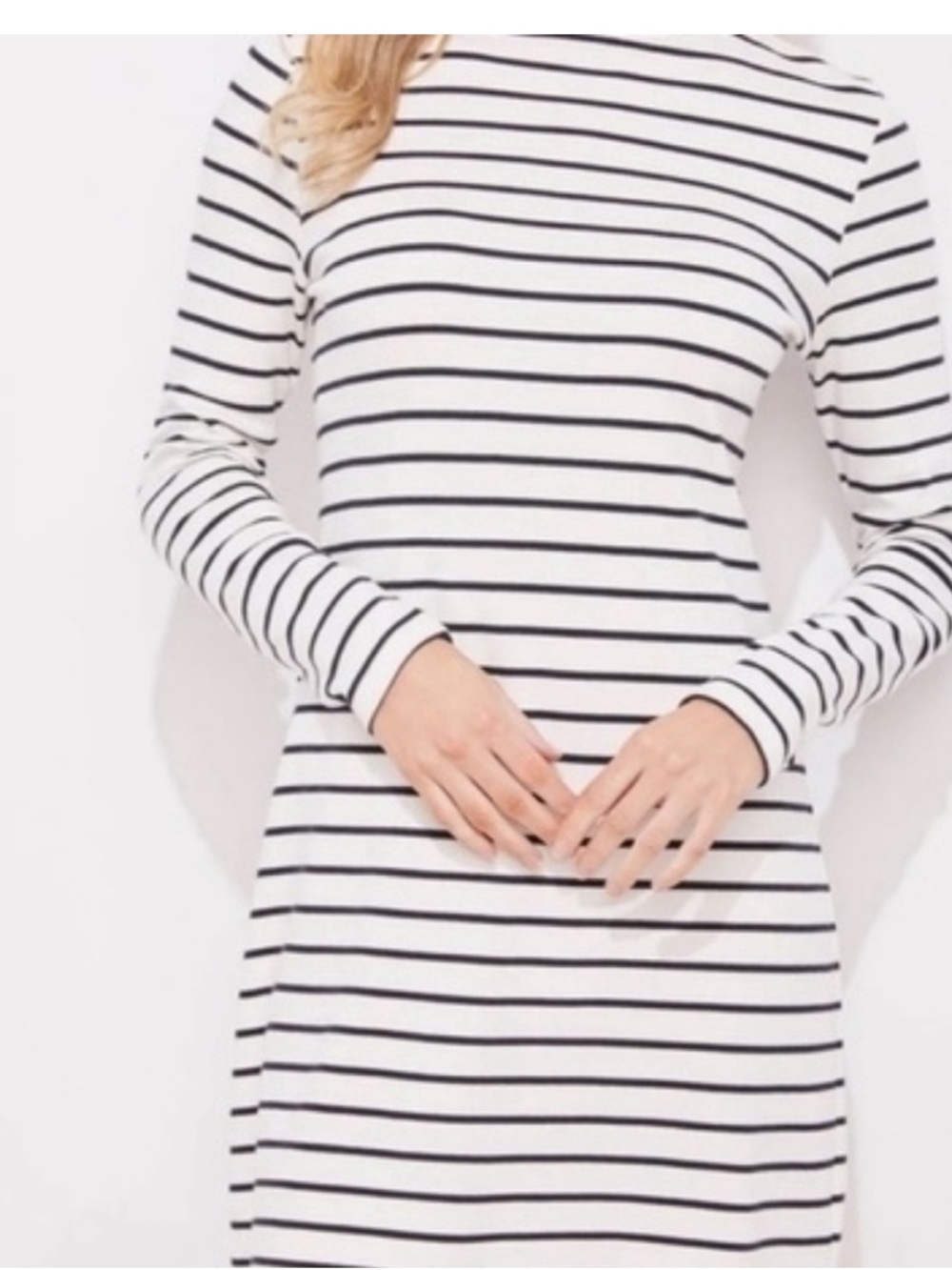 Vineyard Vines marshmallow navy Striped turtleneck mini Dress XS 2